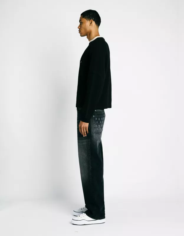 Waffle Longsleeve - Black/Cream